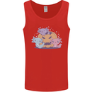 Axolottle Pumpkin Cute Halloween Kawaii Mens Vest Tank Top Red