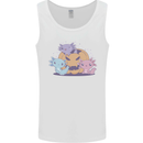 Axolottle Pumpkin Cute Halloween Kawaii Mens Vest Tank Top White