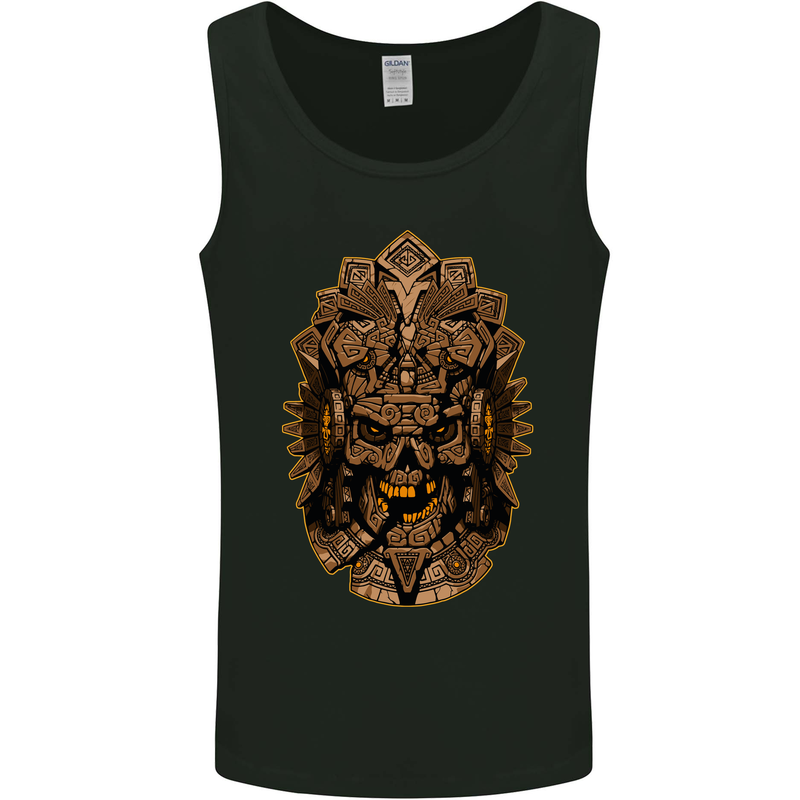 Aztec Skull Mens Vest Tank Top Black