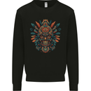 Aztec Skull Mexico Kids Sweatshirt Jumper Black