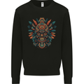 Aztec Skull Mexico Mens Sweatshirt Jumper Black