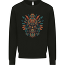 Aztec Skull Mexico Mens Sweatshirt Jumper Black