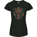 Aztec Skull Mexico Womens Petite Cut T-Shirt Black