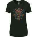 Aztec Skull Mexico Womens Wider Cut T-Shirt Black