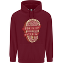 BBQ is My Favourite Funny Steak Grill Braai Childrens Kids Hoodie Maroon