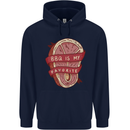 BBQ is My Favourite Funny Steak Grill Braai Childrens Kids Hoodie Navy Blue