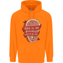 BBQ is My Favourite Funny Steak Grill Braai Childrens Kids Hoodie Orange