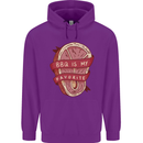 BBQ is My Favourite Funny Steak Grill Braai Childrens Kids Hoodie Purple