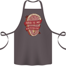 BBQ is My Favourite Funny Steak Grill Braai Cotton Apron 100% Organic Dark Grey