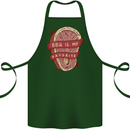 BBQ is My Favourite Funny Steak Grill Braai Cotton Apron 100% Organic Forest Green