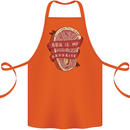 BBQ is My Favourite Funny Steak Grill Braai Cotton Apron 100% Organic Orange