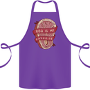 BBQ is My Favourite Funny Steak Grill Braai Cotton Apron 100% Organic Purple