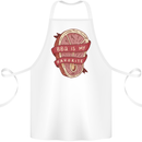 BBQ is My Favourite Funny Steak Grill Braai Cotton Apron 100% Organic White