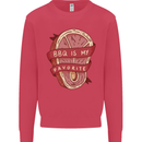 BBQ is My Favourite Funny Steak Grill Braai Kids Sweatshirt Jumper Heliconia