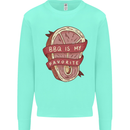 BBQ is My Favourite Funny Steak Grill Braai Kids Sweatshirt Jumper Peppermint