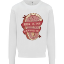 BBQ is My Favourite Funny Steak Grill Braai Kids Sweatshirt Jumper White