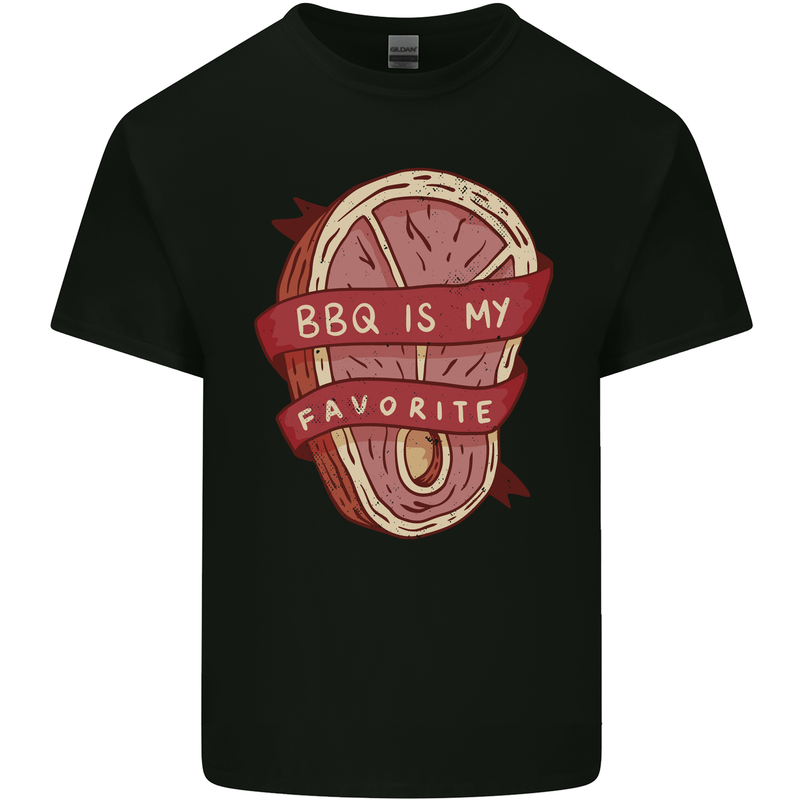 BBQ is My Favourite Funny Steak Grill Braai Kids T-Shirt Childrens Black