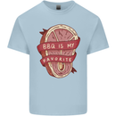BBQ is My Favourite Funny Steak Grill Braai Kids T-Shirt Childrens Light Blue
