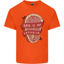 BBQ is My Favourite Funny Steak Grill Braai Kids T-Shirt Childrens Orange