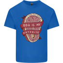 BBQ is My Favourite Funny Steak Grill Braai Kids T-Shirt Childrens Royal Blue