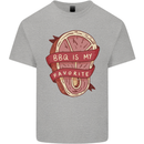 BBQ is My Favourite Funny Steak Grill Braai Kids T-Shirt Childrens Sports Grey