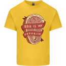 BBQ is My Favourite Funny Steak Grill Braai Kids T-Shirt Childrens Yellow