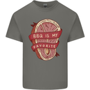 BBQ is My Favourite Funny Steak Grill Braai Mens Cotton T-Shirt Tee Top Charcoal