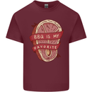 BBQ is My Favourite Funny Steak Grill Braai Mens Cotton T-Shirt Tee Top Maroon