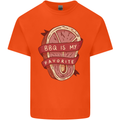BBQ is My Favourite Funny Steak Grill Braai Mens Cotton T-Shirt Tee Top Orange