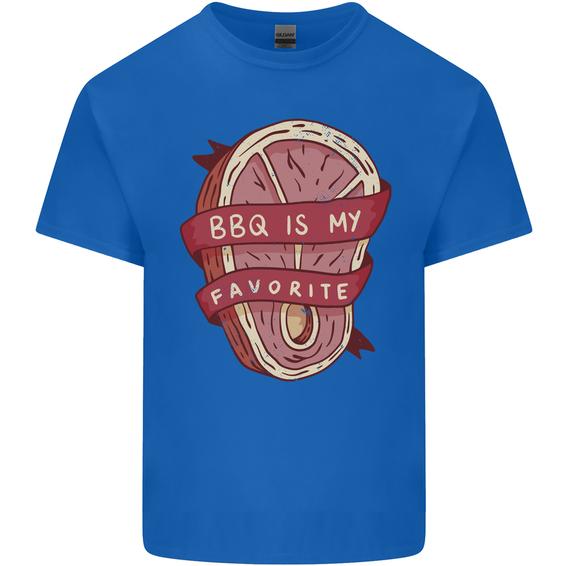 BBQ is My Favourite Funny Steak Grill Braai Mens Cotton T-Shirt Tee Top Royal Blue