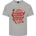 BBQ is My Favourite Funny Steak Grill Braai Mens Cotton T-Shirt Tee Top Sports Grey