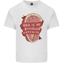 BBQ is My Favourite Funny Steak Grill Braai Mens Cotton T-Shirt Tee Top White