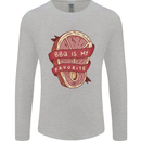 BBQ is My Favourite Funny Steak Grill Braai Mens Long Sleeve T-Shirt Sports Grey