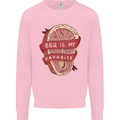 BBQ is My Favourite Funny Steak Grill Braai Mens Sweatshirt Jumper Light Pink