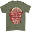 BBQ is My Favourite Funny Steak Grill Braai Mens T-Shirt 100% Cotton Military Green