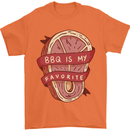 BBQ is My Favourite Funny Steak Grill Braai Mens T-Shirt 100% Cotton Orange