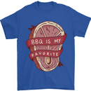 BBQ is My Favourite Funny Steak Grill Braai Mens T-Shirt 100% Cotton Royal Blue