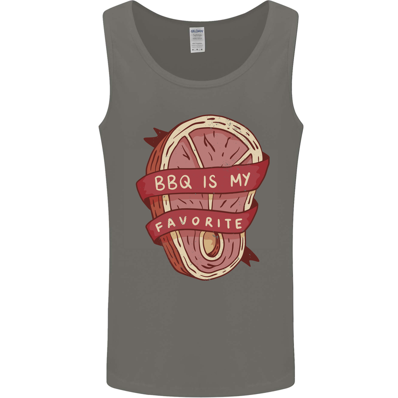 BBQ is My Favourite Funny Steak Grill Braai Mens Vest Tank Top Charcoal