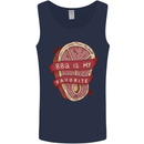 BBQ is My Favourite Funny Steak Grill Braai Mens Vest Tank Top Navy Blue