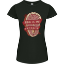 BBQ is My Favourite Funny Steak Grill Braai Womens Petite Cut T-Shirt Black