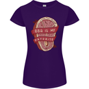 BBQ is My Favourite Funny Steak Grill Braai Womens Petite Cut T-Shirt Purple