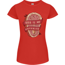 BBQ is My Favourite Funny Steak Grill Braai Womens Petite Cut T-Shirt Red
