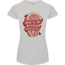 BBQ is My Favourite Funny Steak Grill Braai Womens Petite Cut T-Shirt Sports Grey