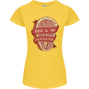 BBQ is My Favourite Funny Steak Grill Braai Womens Petite Cut T-Shirt Yellow