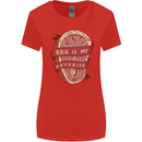 BBQ is My Favourite Funny Steak Grill Braai Womens Wider Cut T-Shirt Red