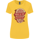 BBQ is My Favourite Funny Steak Grill Braai Womens Wider Cut T-Shirt Yellow