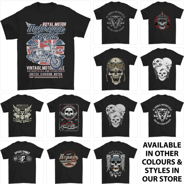 a group of t - shirts with skulls on them