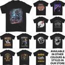 a group of t - shirts with different designs on them