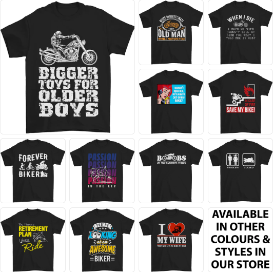 a group of t - shirts with different designs on them