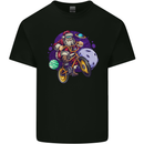 BMX Santa in Space Christmas Cycling Xmas Bike Kids T-Shirt Childrens Black